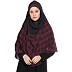 Checkered Instant Hijab- Black-Maroon Checkered Instant Hijab- Black-Maroon